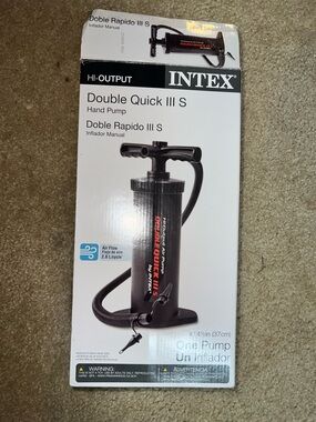 INTEX Black Double Quick III S Hand Pump